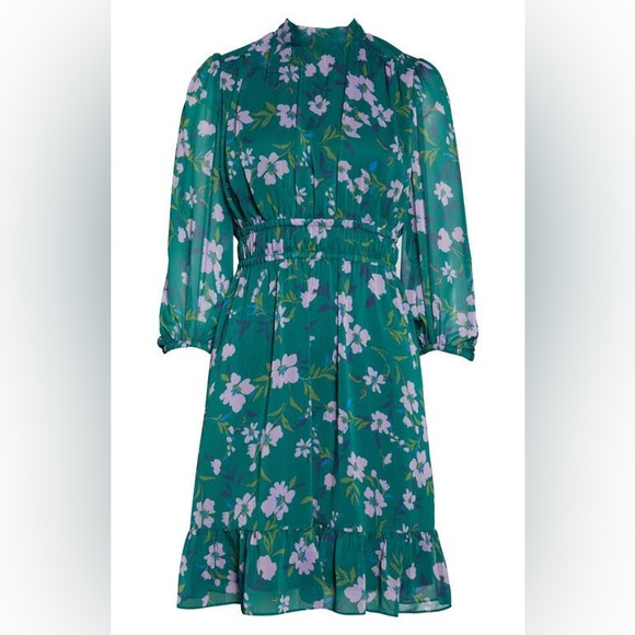 👗NWT! Maggy London Green Floral Dress - Picture 4 of 13